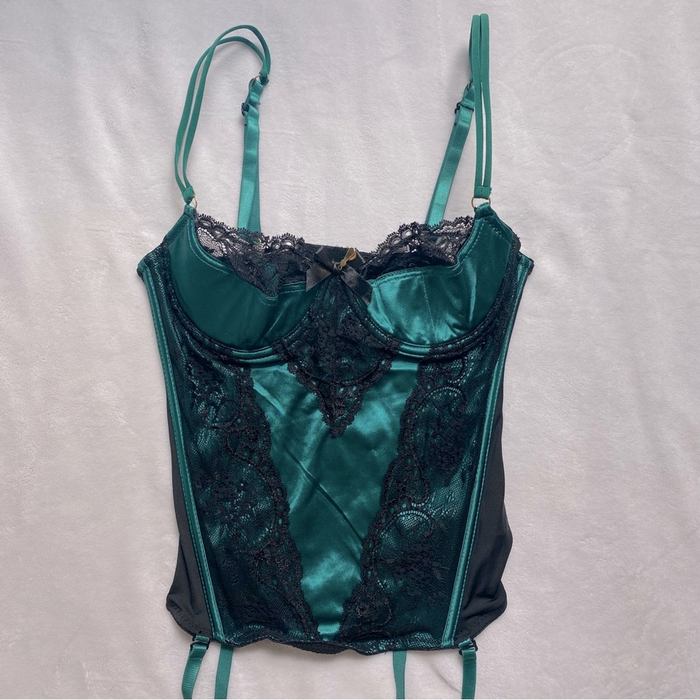 Sexy Green and Black Corset Top